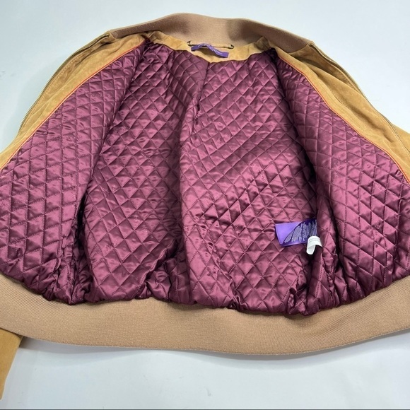 RALPH LAUREN Purple Label Wescott 100% Lamb Suede Camel Brown Bomber Soft Jacket - Picture 10 of 17